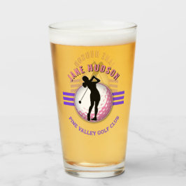 Elegant vrouwen golfer ontwerp glas