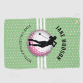Elegant vrouwen golfer ontwerp golfhanddoek (Horizontaal)