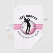 Elegant vrouwen golfer ontwerp golfhanddoek (Insitu)