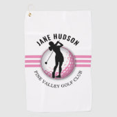 Elegant vrouwen golfer ontwerp golfhanddoek (Voorkant)