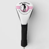 Elegant vrouwen golfer ontwerp golfheadcover (Voorkant)