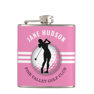 Elegant vrouwen golfer ontwerp heupfles