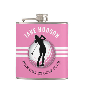 Elegant vrouwen golfer ontwerp heupfles