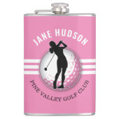 Elegant vrouwen golfer ontwerp heupfles (Voorkant)