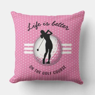 Elegant vrouwen golfer ontwerp kussen