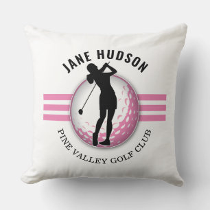 Elegant vrouwen golfer ontwerp kussen