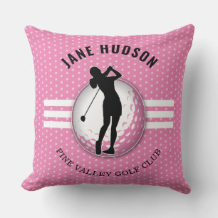 Elegant vrouwen golfer ontwerp kussen