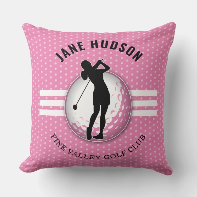 Elegant vrouwen golfer ontwerp kussen (Voorkant)