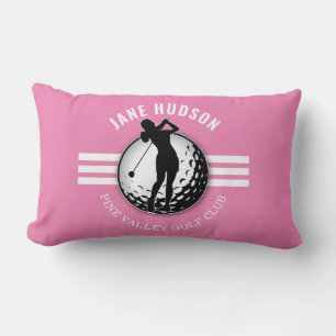 Elegant vrouwen golfer ontwerp kussen