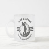 Elegant vrouwen golfer ontwerp matglas koffiemok (Links)