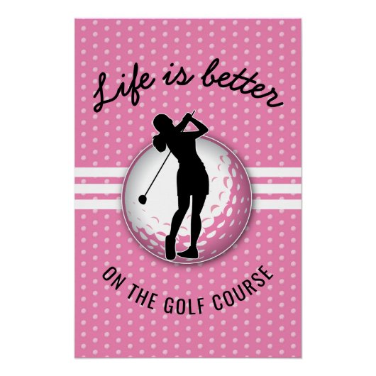 Elegant vrouwen golfer ontwerp perfect poster (Voorkant)