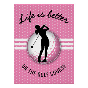 Elegant vrouwen golfer ontwerp perfect poster