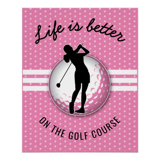 Elegant vrouwen golfer ontwerp perfect poster (Voorkant)