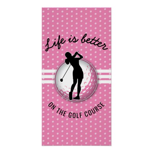 Elegant vrouwen golfer ontwerp perfect poster (Voorkant)