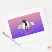 Elegant vrouwen golfer ontwerp rechthoekige sticker (Envelop)