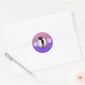 Elegant vrouwen golfer ontwerp ronde sticker (Envelop)