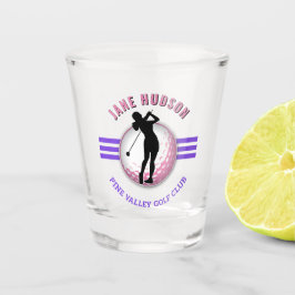 Elegant vrouwen golfer ontwerp shot glas