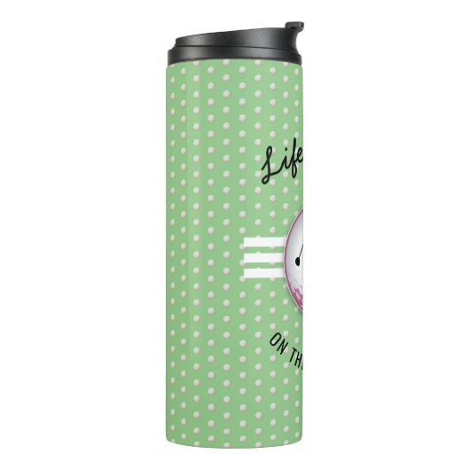 Elegant vrouwen golfer ontwerp thermosbeker (Gedraaid links)