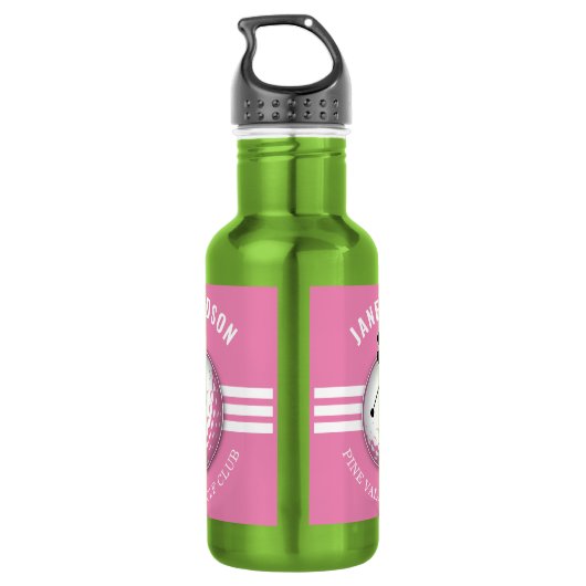 Elegant vrouwen golfer ontwerp waterfles  (Achterkant)