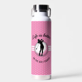 Elegant vrouwen golfer ontwerp waterfles (Voorkant)