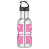 Elegant vrouwen golfer ontwerp waterfles (Achterkant)