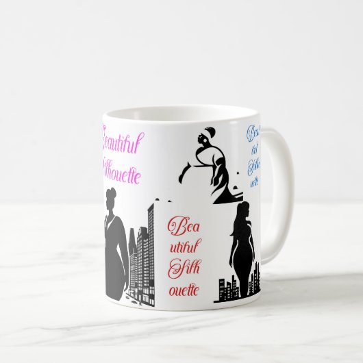 Elegant Vrouwen Silhouet Mok: Curvy Meisjes Mok (Voorkant rechts)