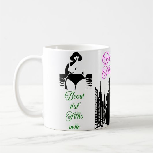 Elegant Vrouwen Silhouet Mok: Curvy Meisjes Mok (Links)