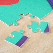 Elegant vrouwenportret: een kleurrijk kunstwerk legpuzzel (Zijkant)