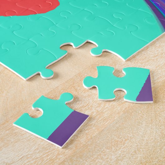 Elegant vrouwenportret: een kleurrijk kunstwerk legpuzzel (Zijkant)