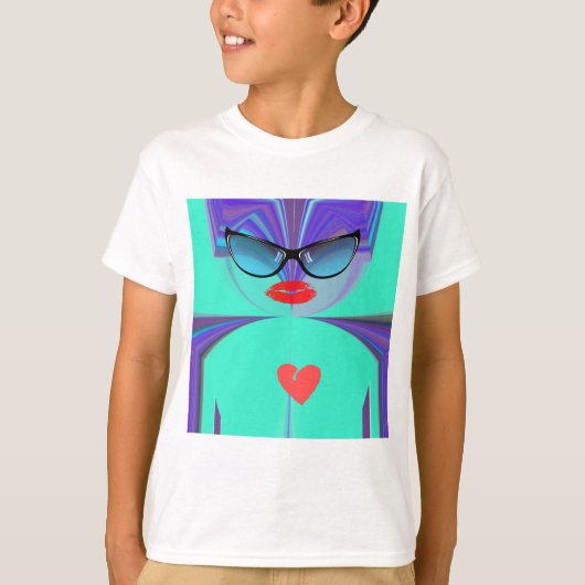 Elegant vrouwenportret: een kleurrijk kunstwerk t-shirt (Voorkant)
