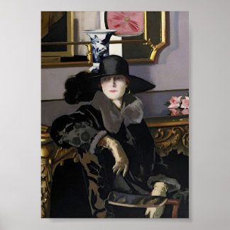 Elegant Vrouwenportret  Muurkunst Poster