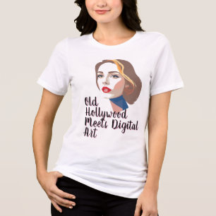 Elegant vrouwenportret Tri-Blend shirt
