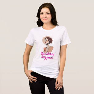 Elegant vrouwenportret Tri-Blend shirt