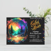 Elegant vuurvliegjes grillig Baby shower Kaart (Staand voorkant)