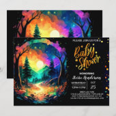 Elegant vuurvliegjes grillig Baby shower Kaart (Voorkant / Achterkant)