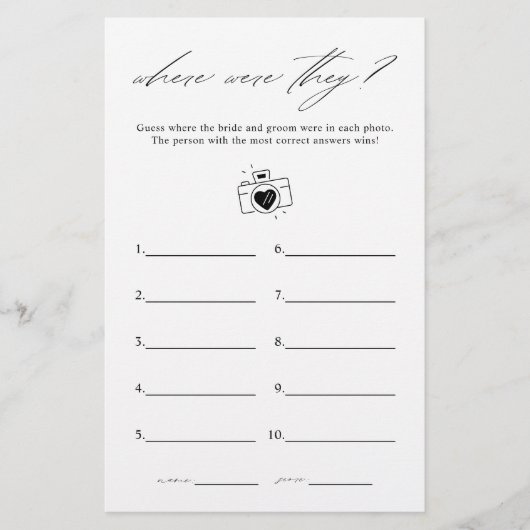 Elegant waar waren ze Vrijgezellenfeest spel Flyer (Voorkant)