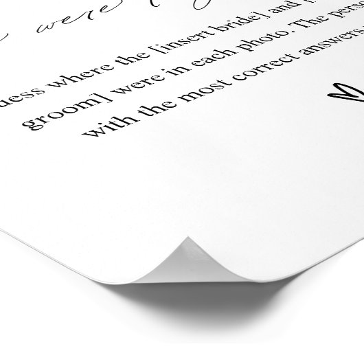 Elegant waar waren ze Vrijgezellenfeest spel teken Poster (Hoek)