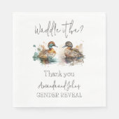 Elegant Waddle It Be Duck Geslacht onthullen Decor Servet (Voorkant)