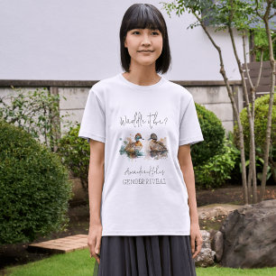 Elegant Waddle It Be Duck Geslacht onthullen Decor T-shirt