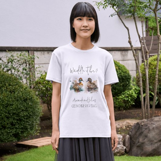 Elegant Waddle It Be Duck Geslacht onthullen Decor T-shirt