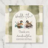 Elegant Waddle It Be Mallard Duck Genderonthulling Bedankjes Labels (Voorkant)