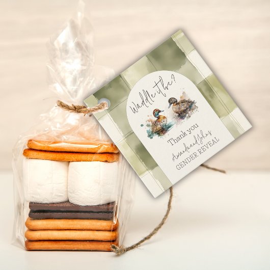 Elegant Waddle It Be Mallard Duck Genderonthulling Bedankjes Labels