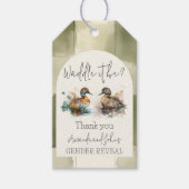 Elegant Waddle It Be Mallard Duck Genderonthulling Cadeaulabel (Voorkant)