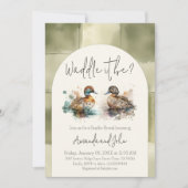 Elegant Waddle It Be Mallard Duck Genderonthulling Kaart (Voorkant)