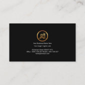 Elegant Waiter's Tuxedo Simple Martini Glass Chef Visitekaartje (Achterkant)