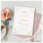 Elegant Walima Goud Islamitisch Moslim Bruiloft Kaart