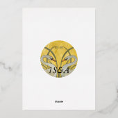 Elegant Walter Crane Zwaan Paar Romantische bruilo Folie Uitnodiging (Achterkant)