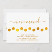 Elegant Wandelverf Drukt Goud Personaliseert Beweg Aankondiging (Voorkant)