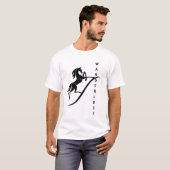 Elegant "Wanderlust" Horse Design T-shirt (Voorkant volledig)
