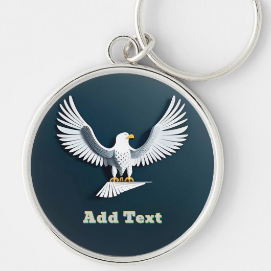 Elegant Wapendier Embleem Sleutelhanger (Voorkant)